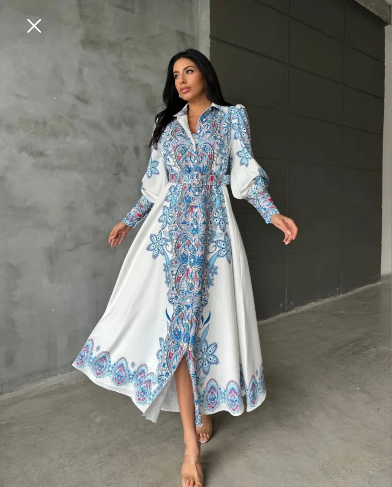 Printed Modest Dress