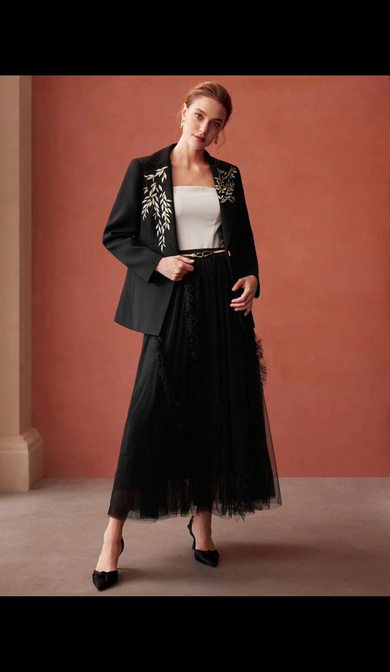 MOTF midi skirt and blazer