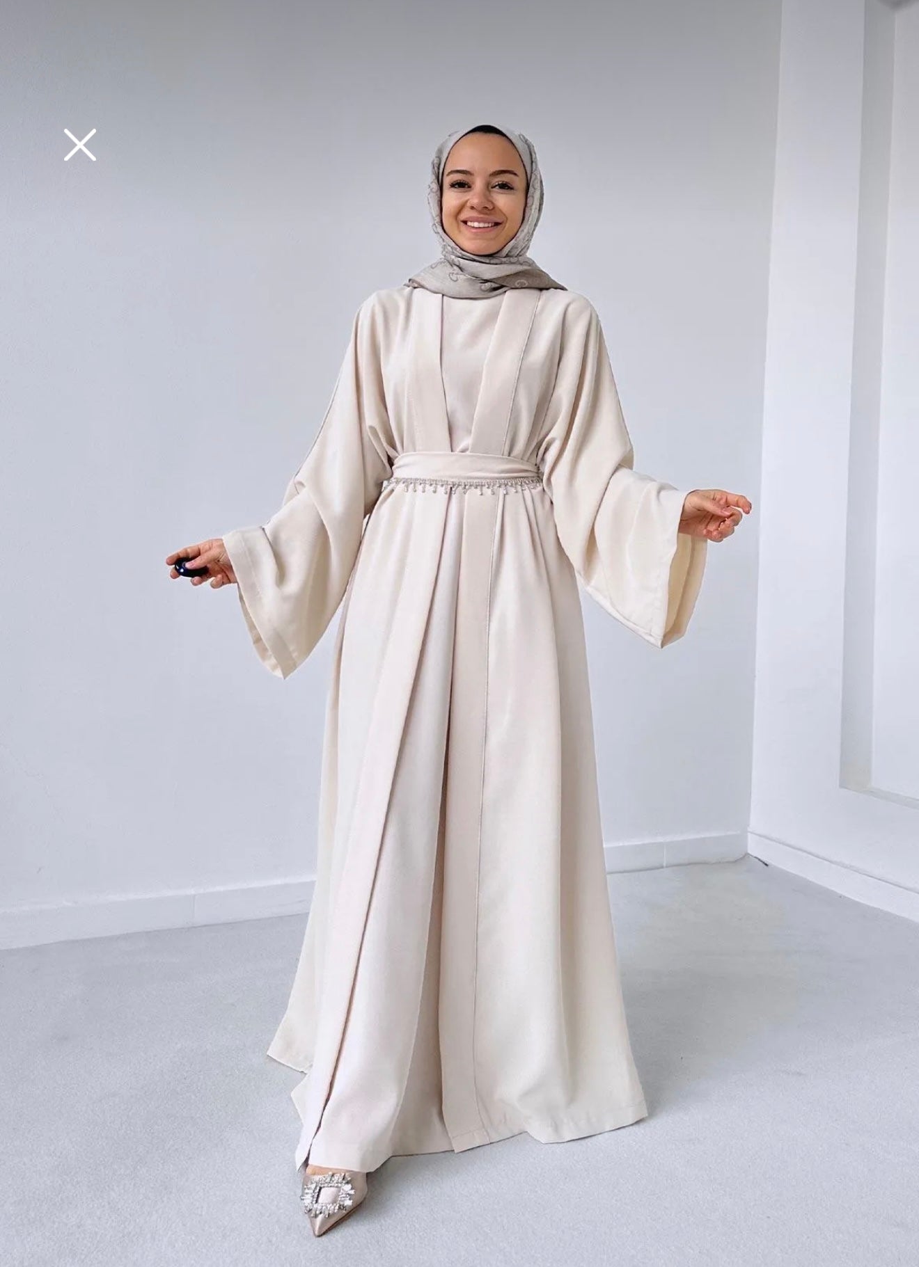 2 Pieces Abaya With Belt