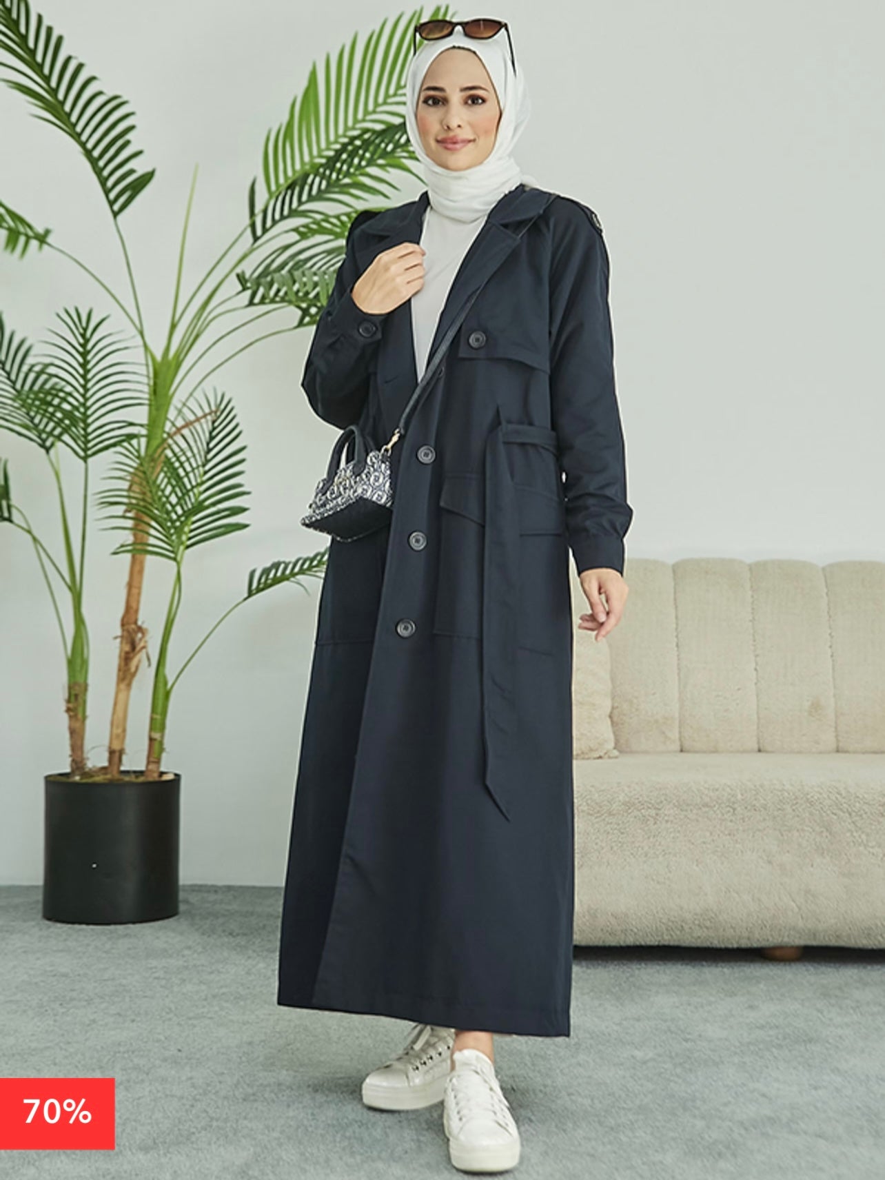 Navy blue Trench coat