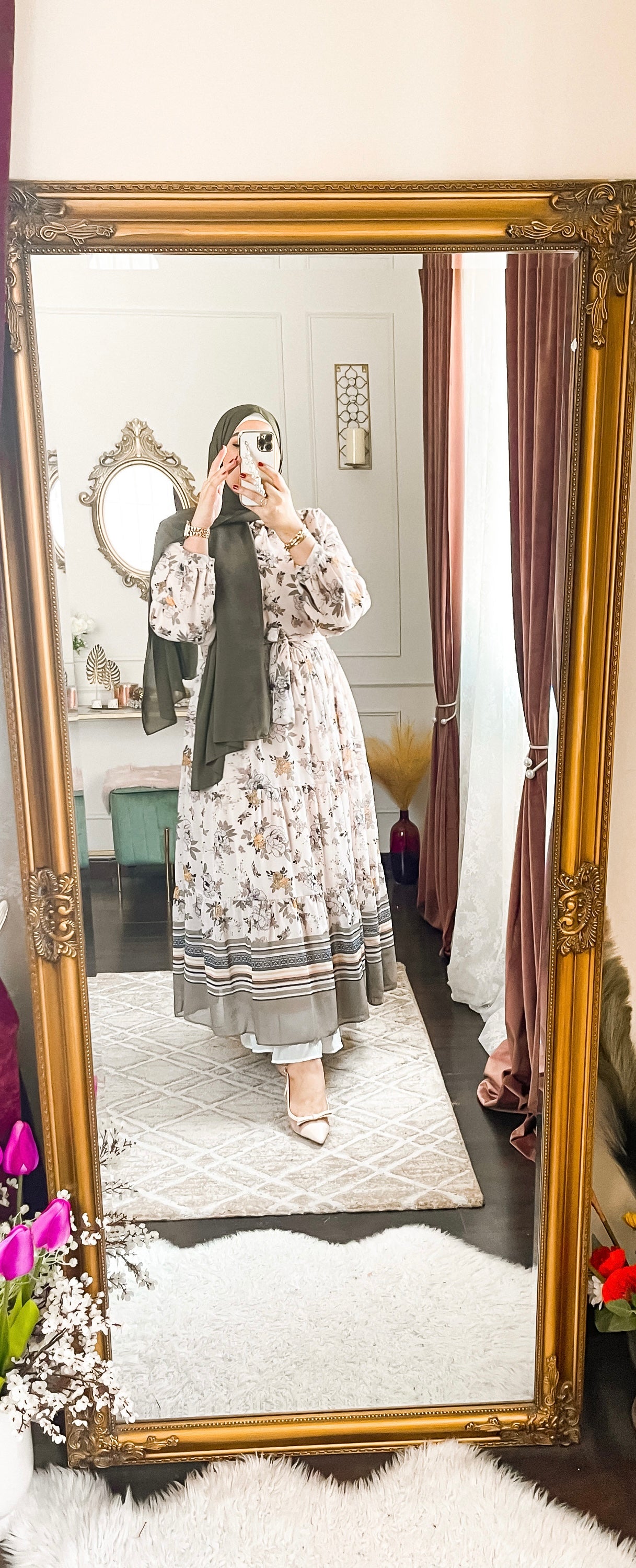 Fully lined chiffon dress