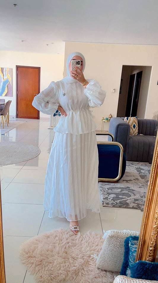 Peplum Design long Dress