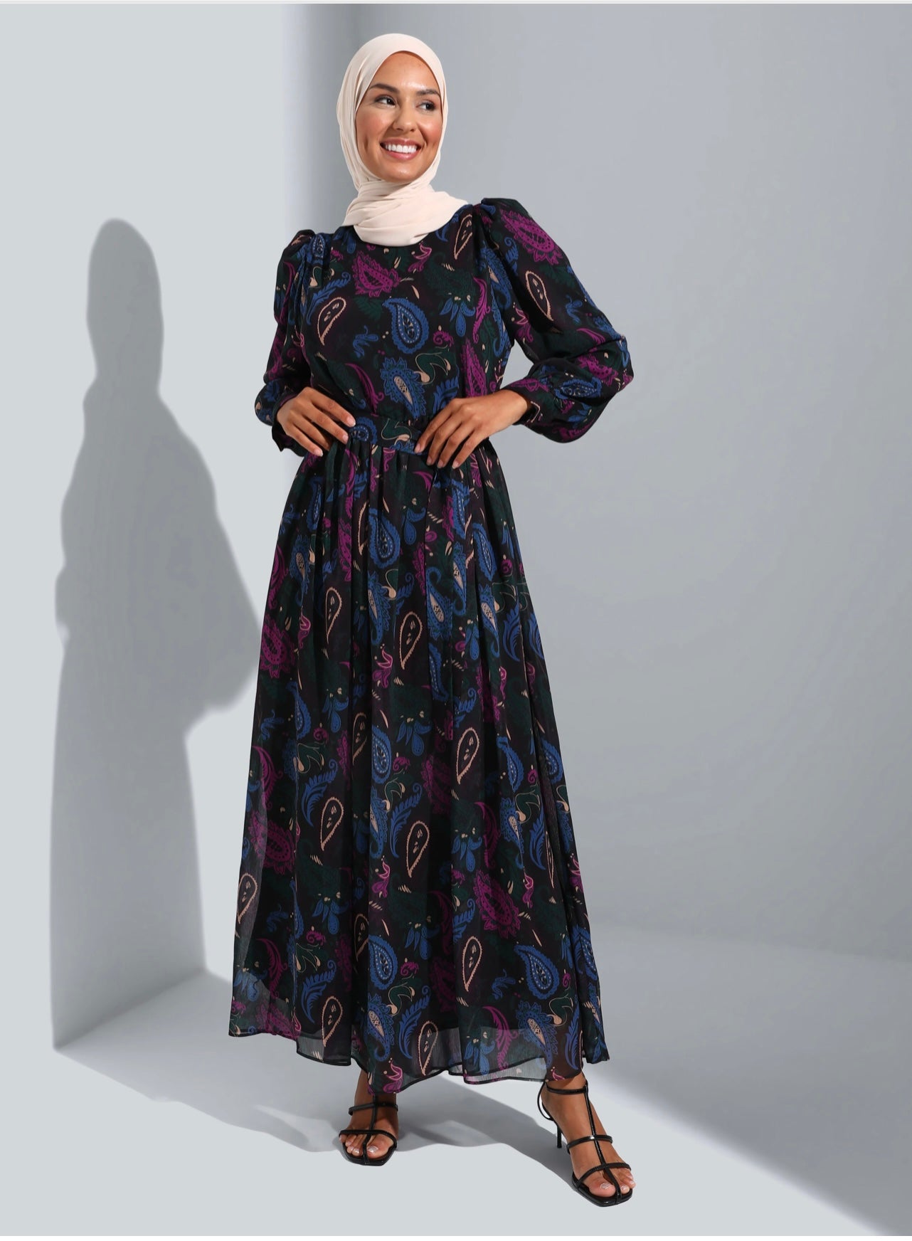 Fully lined chiffon dress
