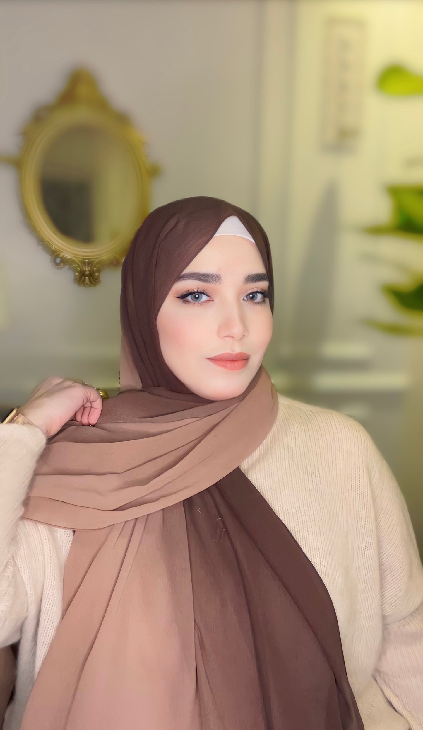 Coffee Brown Chiffon Hijab