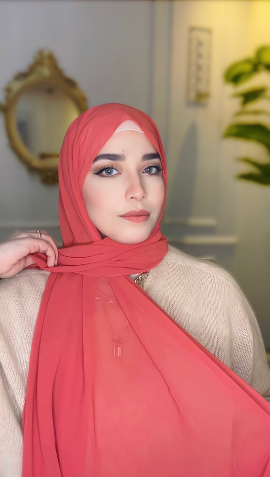 Watermelon Chiffon Hijab