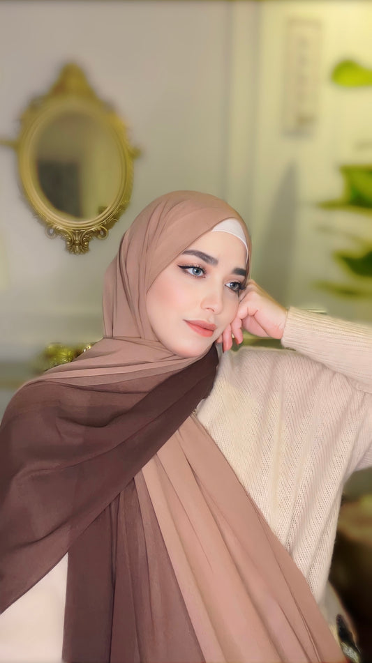 Coffee Brown Chiffon Hijab