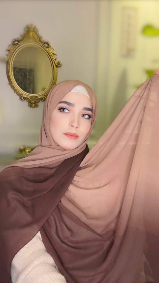 Coffee Brown Chiffon Hijab