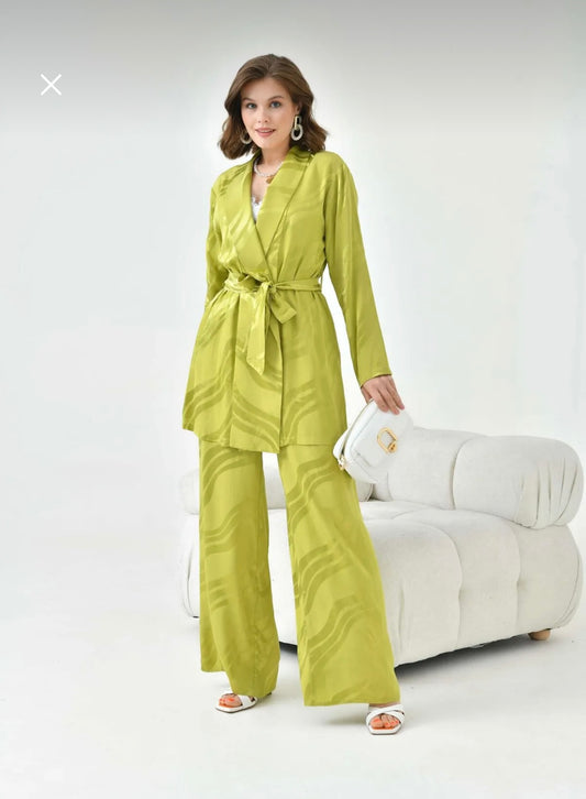 Satin Belted Set