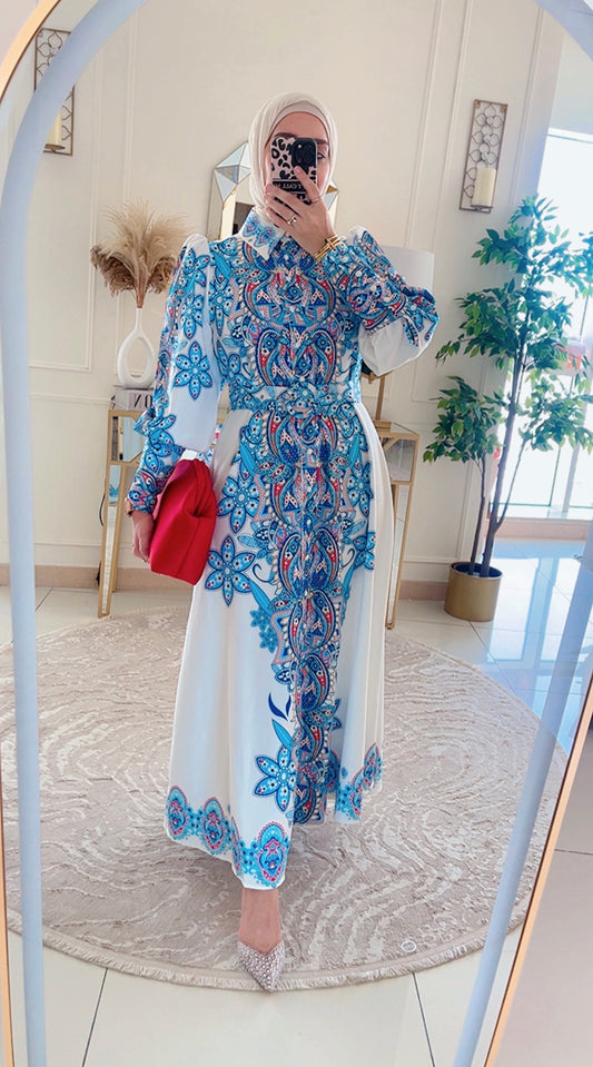 Printed Modest Dress