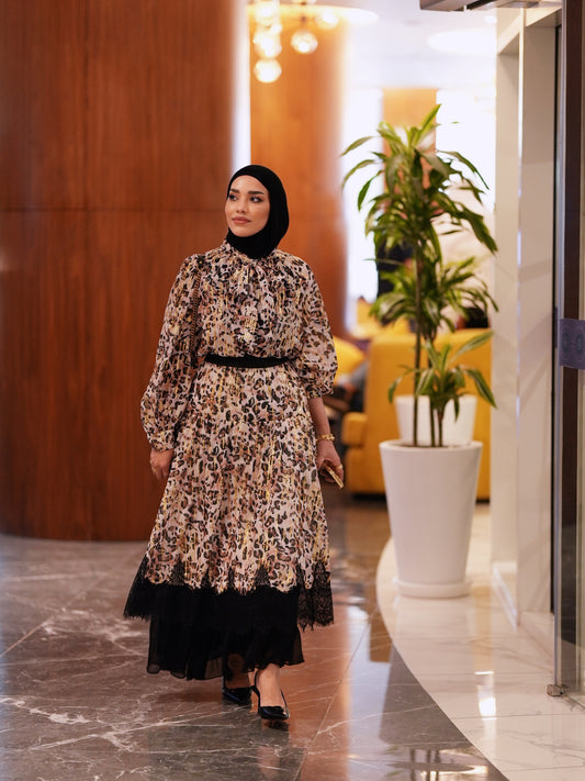 Blouse with midi skirt