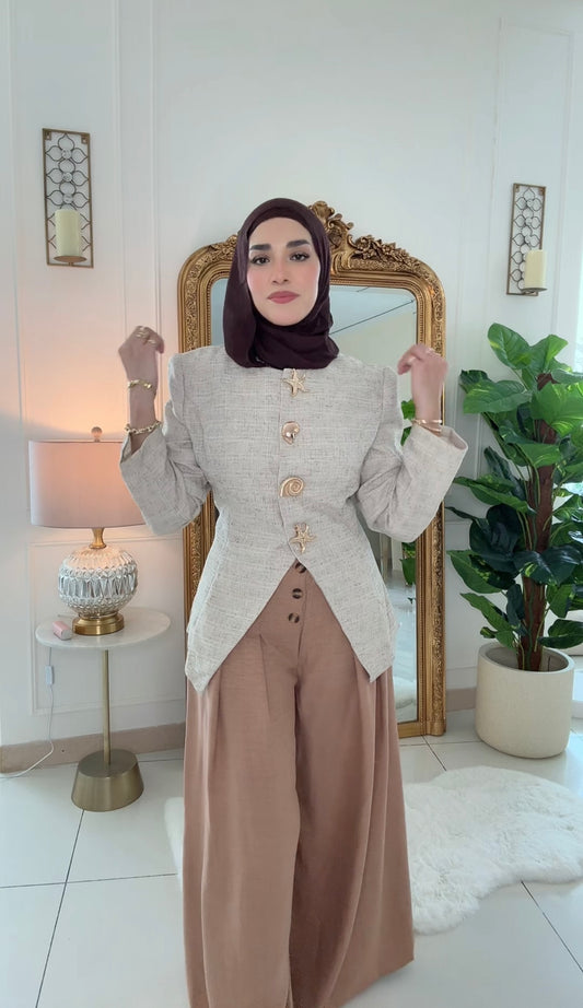Blazer with Wide Pants