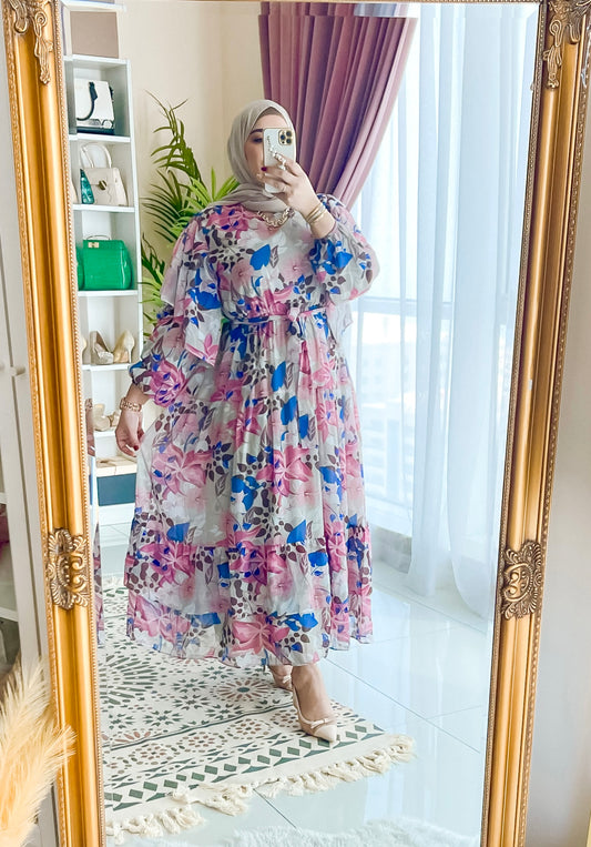 Fully lined chiffon dress