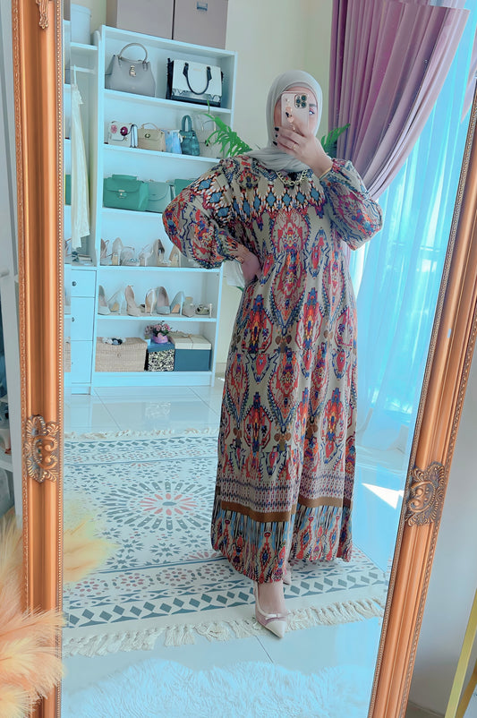 Printed viscose dress