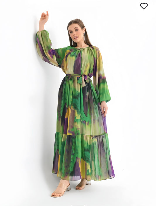 Colorful Chiffon Dress