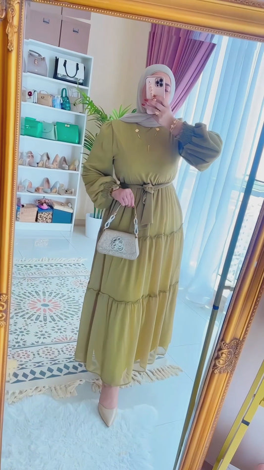 Fully lined chiffon dress