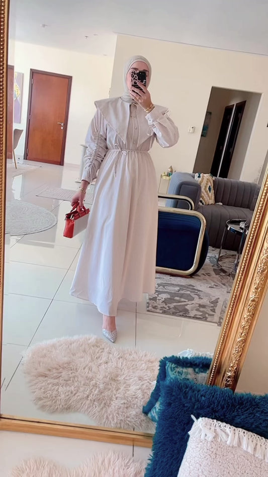 Belted Modest Dress