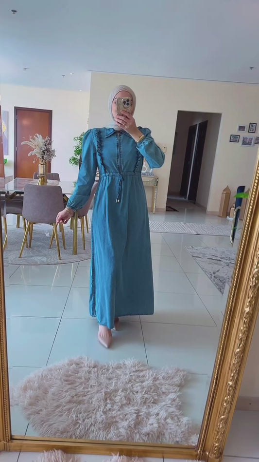 Long sleeves Denim Dress