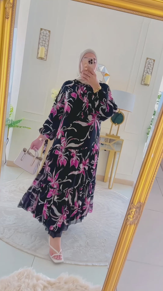 Fully lined chiffon dress